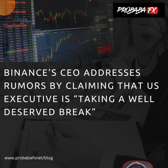 Binance’s CEO addresses rumors by claiming that US executive is “taking a well-deserved break.”