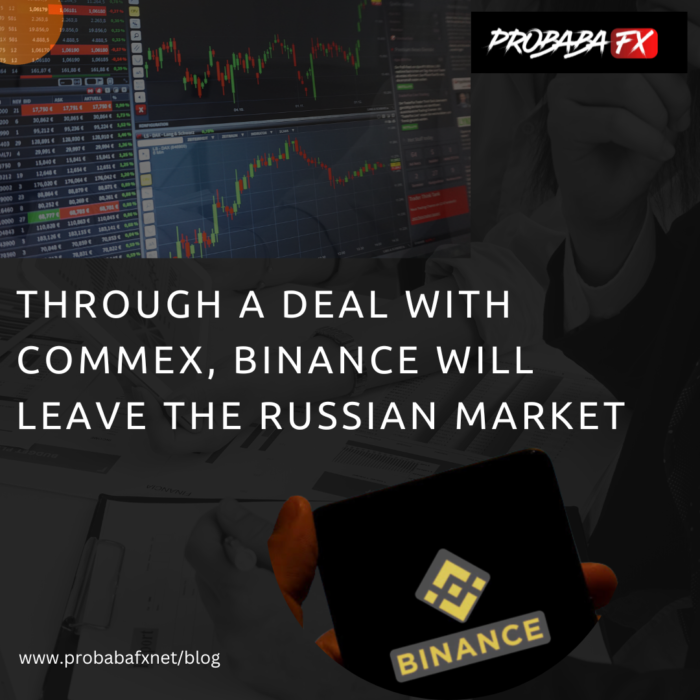 Through a deal with CommEX, Binance will leave the Russian market.